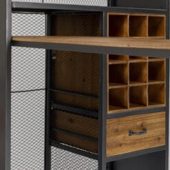 Wijnkast Met Uitklap Bartafel -Meubelverkoop kare design vinoteca wijnkast met uitklap bartafel 03