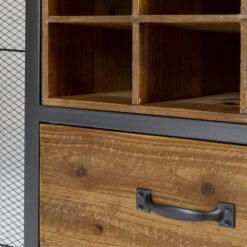 Wijnkast Met Uitklap Bartafel -Meubelverkoop kare design vinoteca wijnkast met uitklap bartafel 04