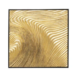 Gouden Wandpaneel Set -Meubelverkoop kare design wave gold gouden wandpaneel set 04