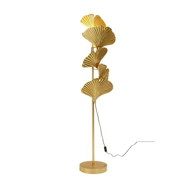 Gouden Vloerlamp Ginkgo 3 Gouden Vloerlamp Ginkgo