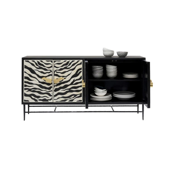 Design Dressoir Zwart Wit Zebra 5 Design Dressoir Zwart Wit Zebra - Afbeelding 3