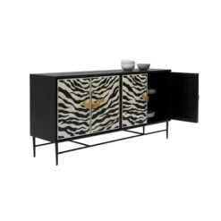 Meubelverkoop -Meubelverkoop kare design zebra zwart design dressoir zebra 04