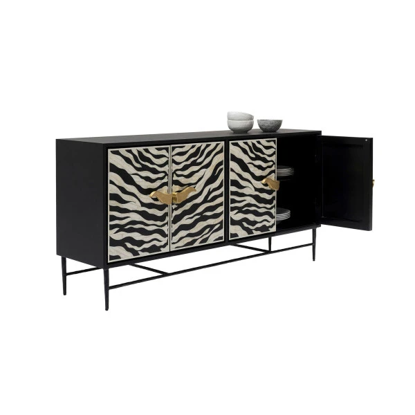 Design Dressoir Zwart Wit Zebra 4 Design Dressoir Zwart Wit Zebra - Afbeelding 2
