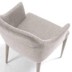 Design Eetkamerstoel Van Stof -Meubelverkoop kave home croft grijze eetkamerstoel van stof c639j14 05