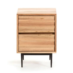 Nachtkastje Van Licht Hout -Meubelverkoop kave home delsie nachtkastje van licht hout 02