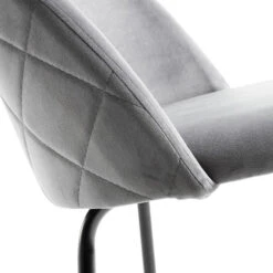 Fluwelen Design Barstoel -Meubelverkoop kave home ivonne fluwelen design barstoel grijs 05 1