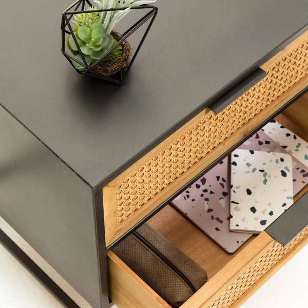 Zwart Nachtkastje Met Webbing 10 Zwart Nachtkastje Met Webbing - Afbeelding 8