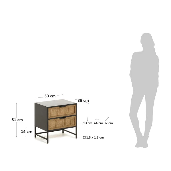 Zwart Nachtkastje Met Webbing 12 Zwart Nachtkastje Met Webbing - Afbeelding 10