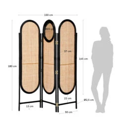 Kamerscherm Rotan Webbing -Meubelverkoop kave home lalita kamerscherm rotan webbing 07