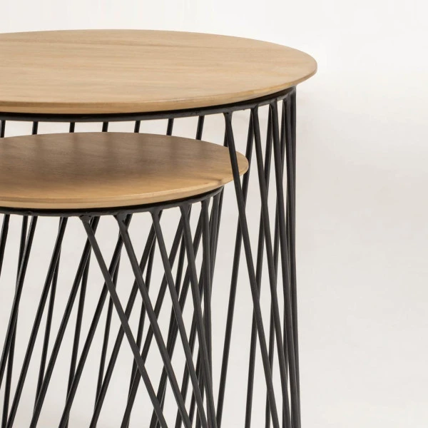 Moderne Bijzettafelset Rond 5 Moderne Bijzettafelset Rond - Afbeelding 3