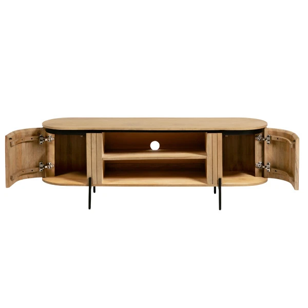 Tv-meubel Ovaal Mangohout 6 Tv-meubel Ovaal Mangohout - Afbeelding 4