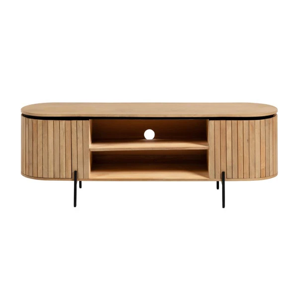 Tv-meubel Ovaal Mangohout 4 Tv-meubel Ovaal Mangohout - Afbeelding 2