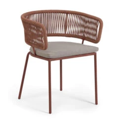 Tuinstoel Touw Met Armleuningen -Meubelverkoop kave home nadin moderne tuin eetstoel touw 09
