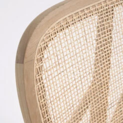 Teak Design Fauteuil Met Rotan -Meubelverkoop kave home nadra bohemian lounge stoel teak 03