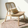Teak Design Fauteuil Met Rotan -Meubelverkoop kave home nadra bohemian lounge stoel teak 05