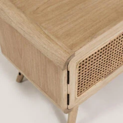 Rotan Tv-meubel Hout -Meubelverkoop kave home nalu houten tv meubel met webbing 07