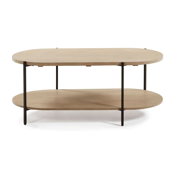 Salontafel Ovaal Mangohout 4 Salontafel Ovaal Mangohout - Afbeelding 2