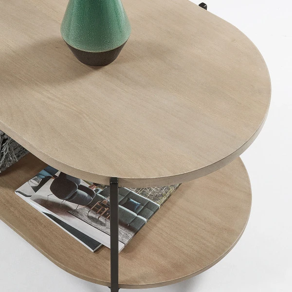 Salontafel Ovaal Mangohout 7 Salontafel Ovaal Mangohout - Afbeelding 5