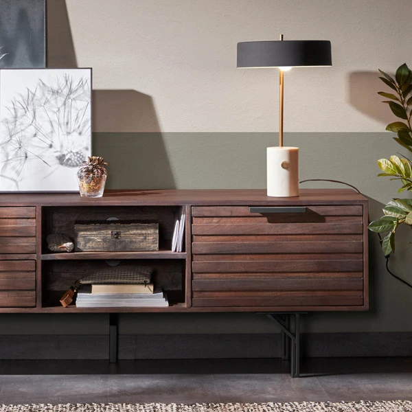 Tafellamp Mat Zwart En Marmer 4 Tafellamp Mat Zwart En Marmer - Afbeelding 2