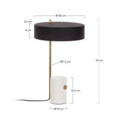 Tafellamp Mat Zwart En Marmer 15 Tafellamp Mat Zwart En Marmer -Meubelverkoop kave home phant tafellamp mat zwart en marmer 04