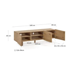 Eiken Boomstam Tv-meubel -Meubelverkoop kave home rasha eiken boomstam tv meubel 160 cm 06 1