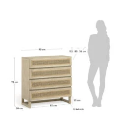 Rotan Webbing Ladekast 19 Rotan Webbing Ladekast -Meubelverkoop kave home rexit rotan webbing ladekast 13