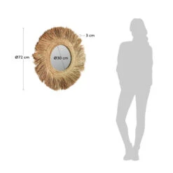 Ronde Spiegel Van Riet -Meubelverkoop kave home rumer ronde spiegel van riet 04