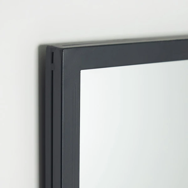 Vierkante Spiegel Zwart Staal 5 Vierkante Spiegel Zwart Staal - Afbeelding 3