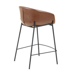 Moderne Barkruk Bruin Leer -Meubelverkoop kave home yvette moderne barkruk bruin leer 03
