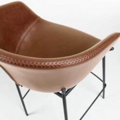 Moderne Barkruk Bruin Leer -Meubelverkoop kave home yvette moderne barkruk bruin leer 04