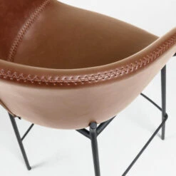 Moderne Barkruk Bruin Leer -Meubelverkoop kave home yvette moderne barkruk bruin leer 06