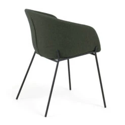 Wollen Eetkamerstoel -Meubelverkoop kave home yvette wollen eetkamerstoel groen 03 1