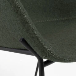 Wollen Eetkamerstoel -Meubelverkoop kave home yvette wollen eetkamerstoel groen 05 1