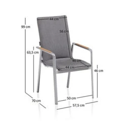 Kettler Stapelbare Tuinstoel Sunbrella Hoge Rug -Meubelverkoop kettler diamond sunbrella stapelbare tuinstoel sunbrella hoge rug 01 2