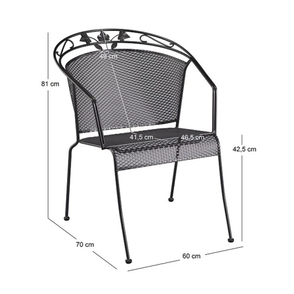 Kettler Sierlijke Tuinstoel 4 Kettler Sierlijke Tuinstoel - Afbeelding 2