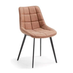 Industriele Kuipstoel Kunstleer -Meubelverkoop laforma adah stoel gewatteerd patroon 03 1