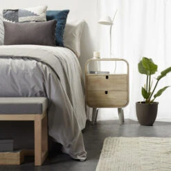 Mango Hout Nachtkastje -Meubelverkoop laforma gerald mango hout nachtkastje 05