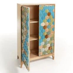 Kleurrijke Kast Mozaiek -Meubelverkoop laforma ilka wandkast met mozaiek patroon 03
