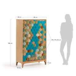 Kleurrijke Kast Mozaiek -Meubelverkoop laforma ilka wandkast met mozaiek patroon 08