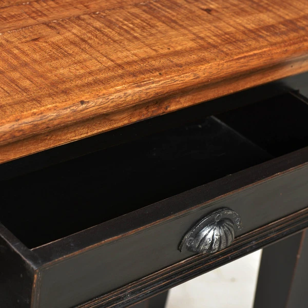 Landelijke Sidetable Zwart - Afbeelding 2