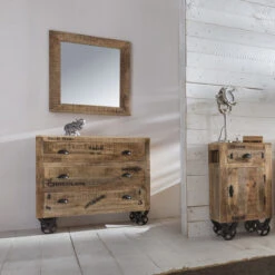 Rustiek Nachtkastje Van Mangohout 12 Rustiek Nachtkastje Van Mangohout -Meubelverkoop lavis porter industriele kast met tekst 01 2