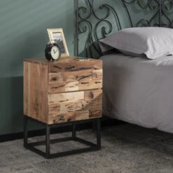 Massief Acaciahouten Nachtkastje