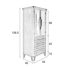 Metalen Vitrinekast Vintage -Meubelverkoop metalen vitrinekast otis lumz home 09