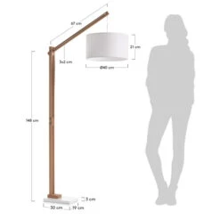 Moderne Vloerlamp Wit -Meubelverkoop moderne vloerlamp wit met hout laforma izar 03 1