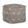 Vierkante Poef Grijs Wol -Meubelverkoop must living angel vierkante poef grijs wol 01