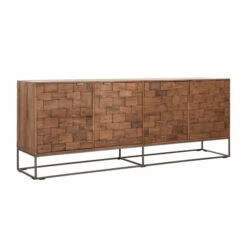 Dressoir Teak Mozaiek 210 Cm -Meubelverkoop must living blockx houten dressoir mozaiek 210 cm 02