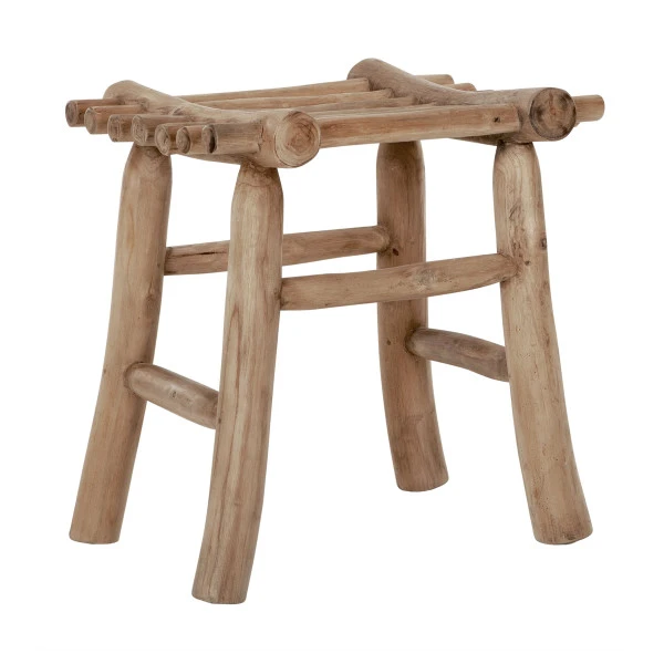 Krukje Van Massief Teak Hout 6 Krukje Van Massief Teak Hout - Afbeelding 4