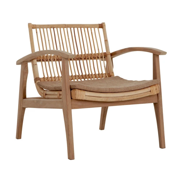 Fauteuil Van Teak En Rotan 4 Fauteuil Van Teak En Rotan - Afbeelding 2