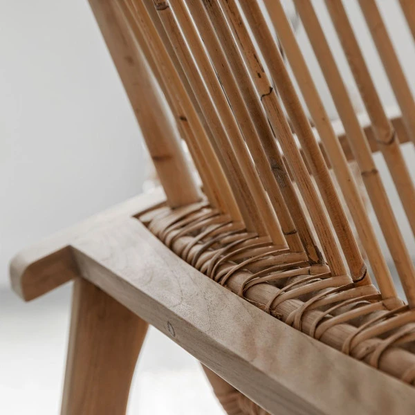 Fauteuil Van Teak En Rotan 8 Fauteuil Van Teak En Rotan - Afbeelding 6