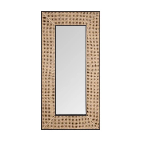 Grote Spiegel Met Rotan Webbing 5 Grote Spiegel Met Rotan Webbing - Afbeelding 3